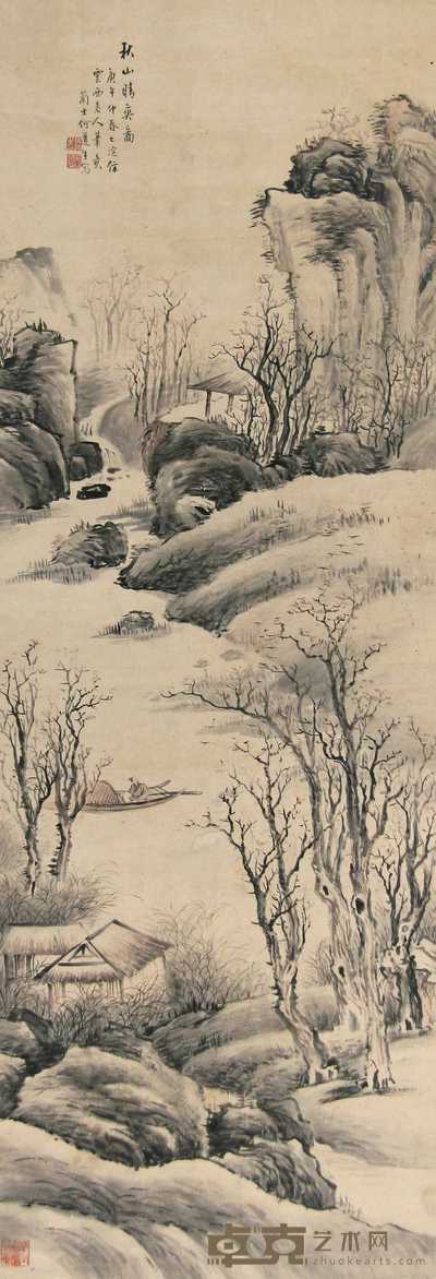 何道生 秋山晴爽图 立轴 134×47cm